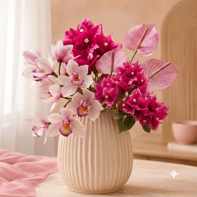 Flores tropicales realistas en papel oblea / wafer paper