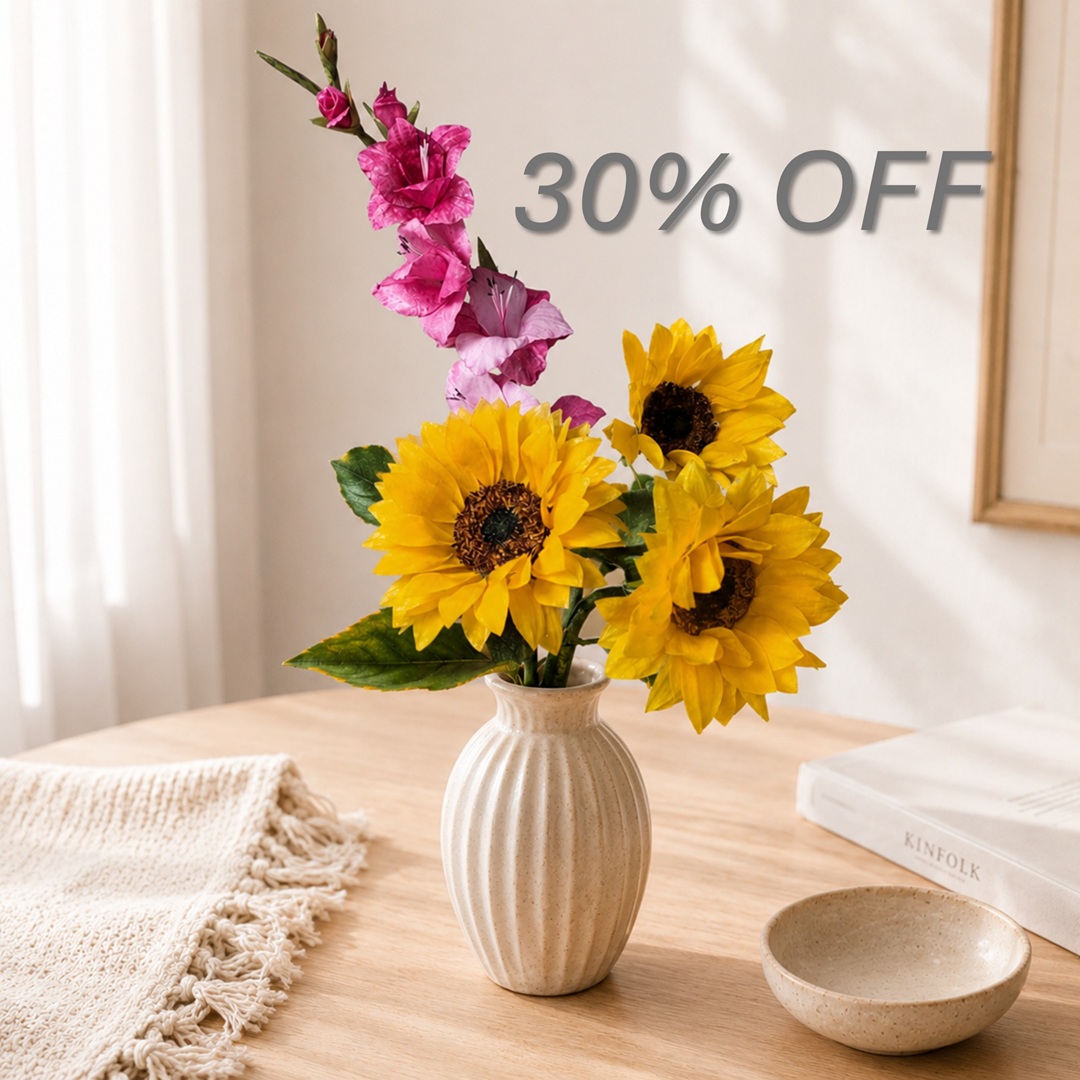 Flores Realistas en Papel oblea: Gladiolo & Girasol